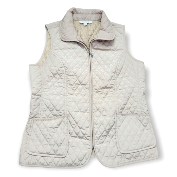 Talbots Petite Quilted Zip Vest - Picture 1 of 7